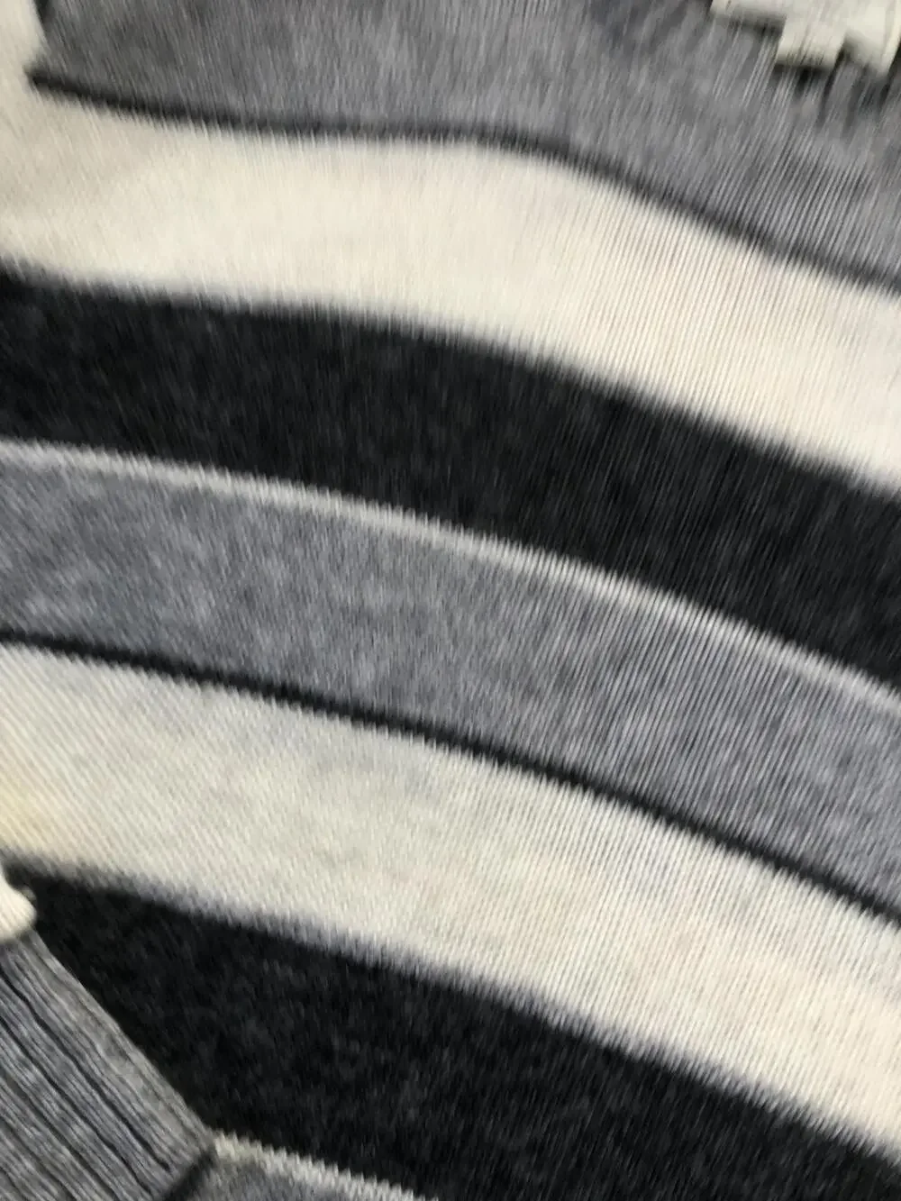 Furnace Creek Sweater Mens Large Gray Striped Crewneck Knit Pullover Made USA